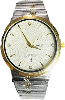 ساعة انالوج من الستانلس ستيل للرجال - ساعة كلاسيكية بسوار ستيل متين - تصميم انيق للارتداء اليومي (تصميم 3)