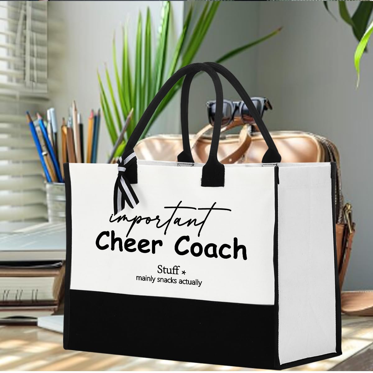 Professional Title Tote Bags for Women Important Stuff Tote Bag for Work Office Commuting