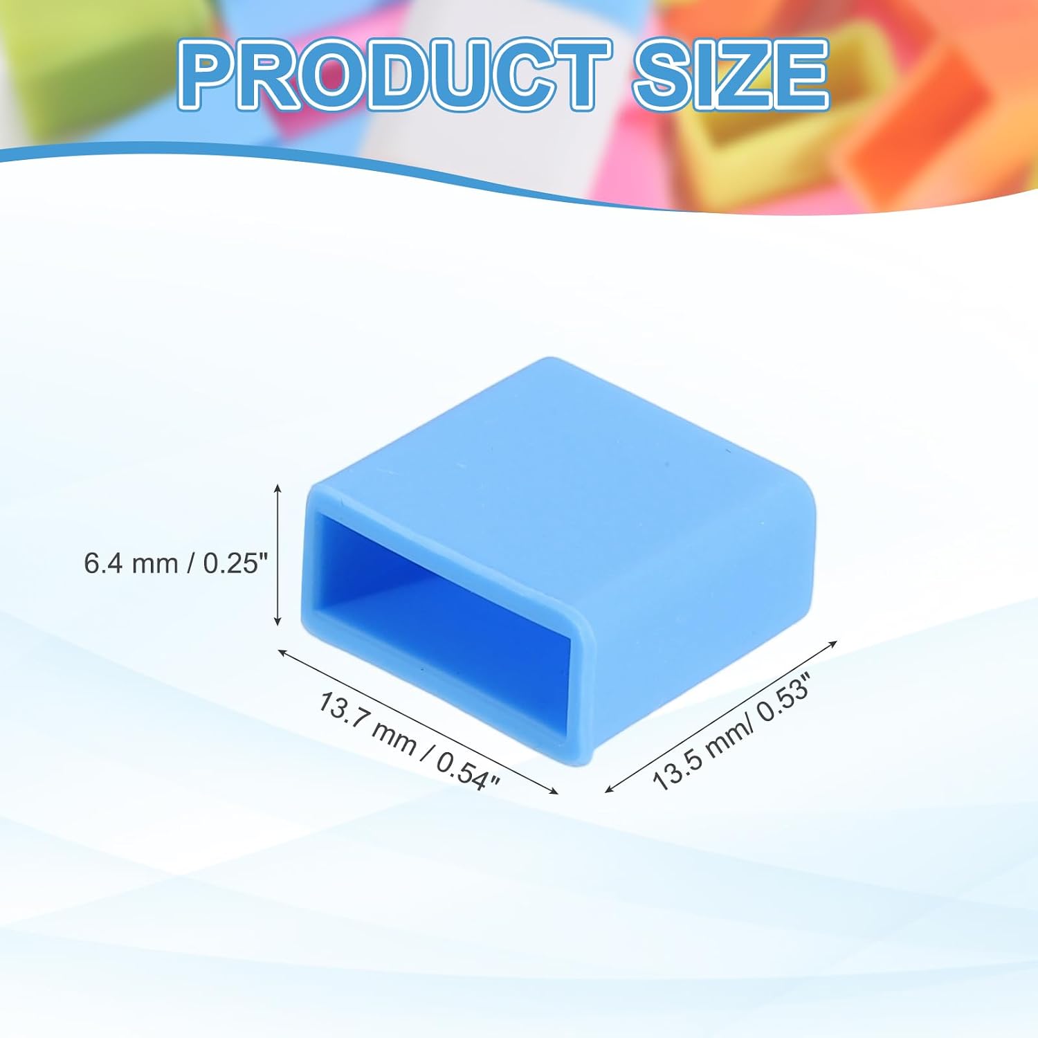 PATIKIL USB Type A Port Plugs Covers Caps, 50Pcs Silicone Anti Dust Protector for Smartwatch Telephone Computer Camera Mobile Hard Discs USB Male Ports, Blue