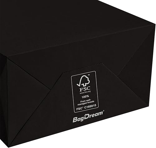 Miniatura 6 de BagDream 50 bolsas de regalo de 8 x 4.25 x 10.5 pulgadas, bolsas de papel, bolsas de compras, bolsas de papel kraft, bolsas de regalo de fiesta de