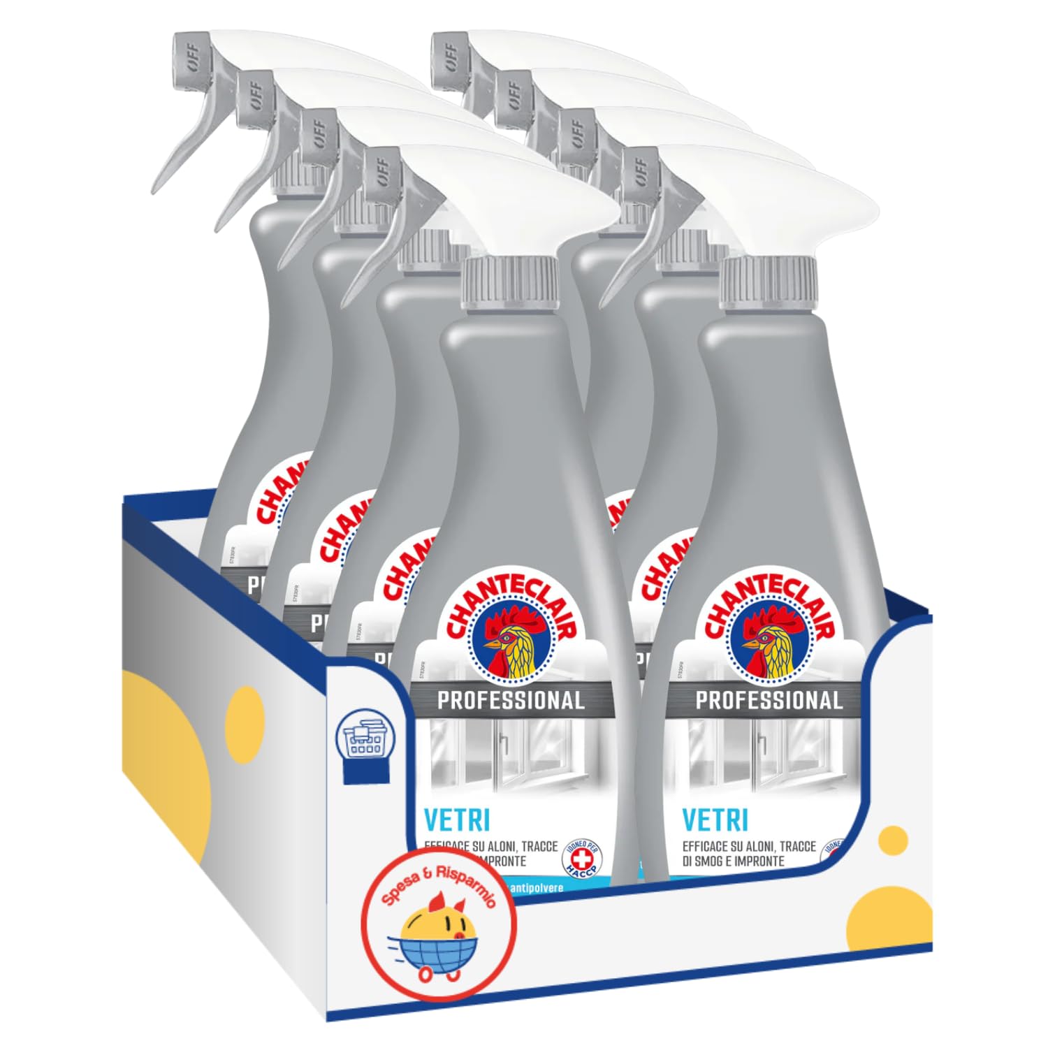 Detergente Vetri Multiuso Spray 700ml – Pulizia Senza Aloni – Asciugatura Rapida (8 pezzi)
