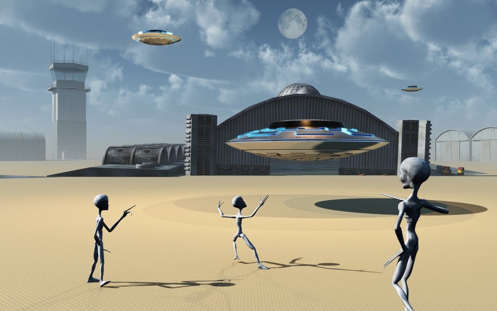 Amazon.com: Grey Aliens and their flying saucers at Area 51 a top