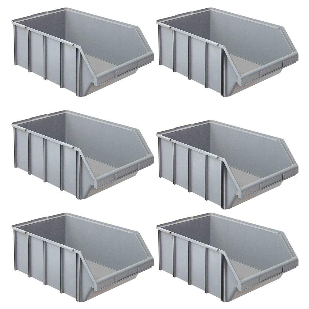 BRB 6 XXL Classic Sichtlagerkästen, LxBxH 700/580x437x300 mm, 76 Liter, grau