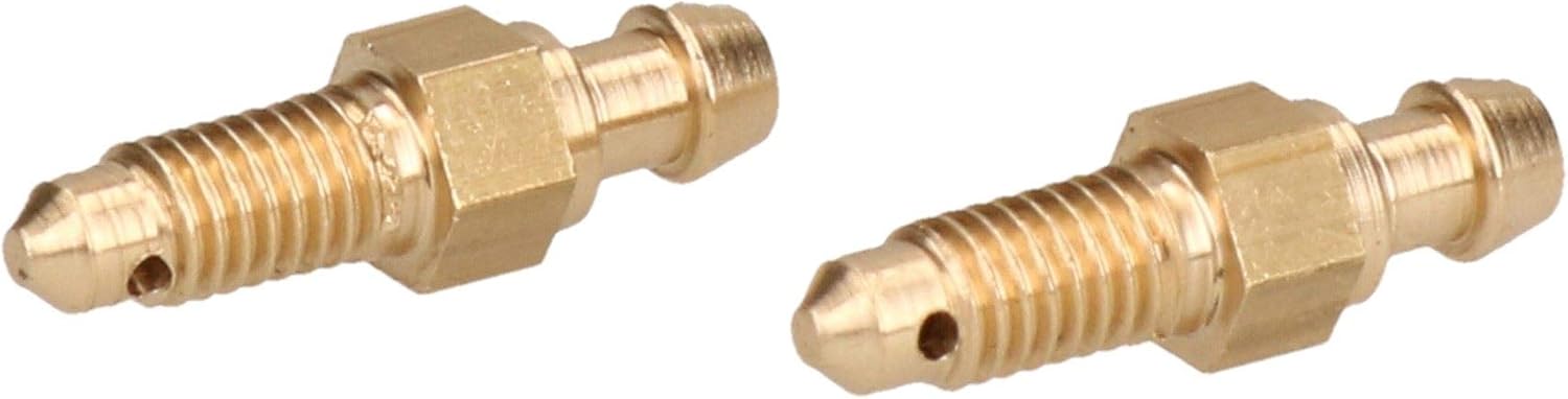 Brass Brake Caliper Bleeding Bleed Nipple Screw Bleedscrew M6 x 1mm 2 Pack