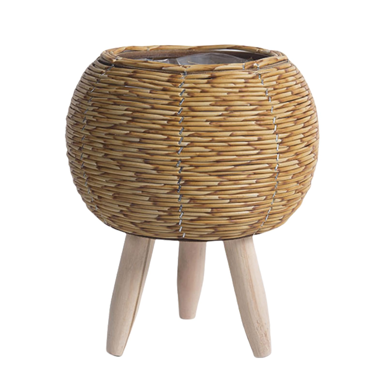 HZGFNBZ Rattan Plant Basket Indoor Handwoven Pots for Planter Flowers Decorations Laundry Basket Household Rattan Stand