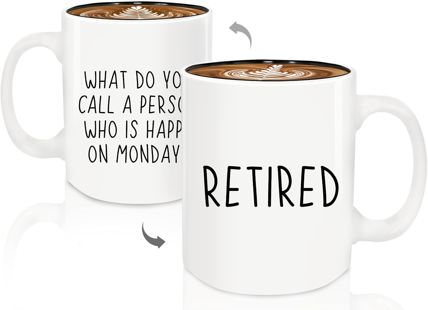 Retirement Gift for Woman Men,12oz Coffee and Tea Mug, 2025 Retired Gifts for Friends, Coworker, Nurse, Boss, Teacher, Funny Going Away Ceramic Mug, Dishwasher & Microwave Safe (White-Retired)