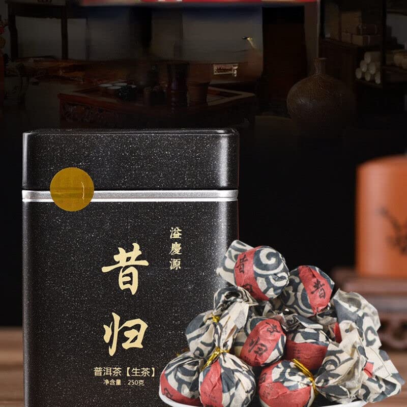Amazon.co.jp: 缶入りプーアル緑茶 健康管理 中国茶 龍玉茶 プーアル茶