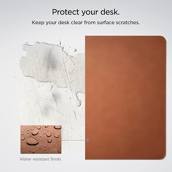 Spigen Regnum Büyük Boy 90x40cm Mouse Pad Vegan Deri LD302 Kahverengi - APP04763 (Spigen TR Garantili)