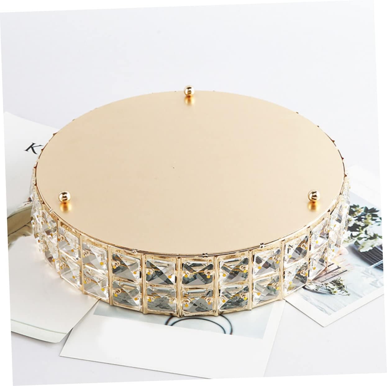 Mirror Jewelry Tray Elegant Round Jewelry Organizer for Home Decor Accent for Earrings Necklaces and More for Weddings and Special Occasions