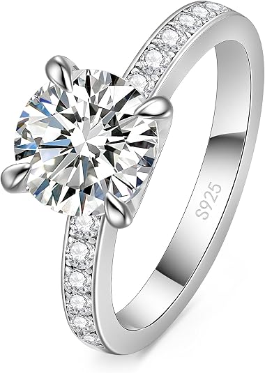 Top 12 Best Moissanite Engagement Rings That Sparkle Most 24 61cF2QSQIFL. AC SY535