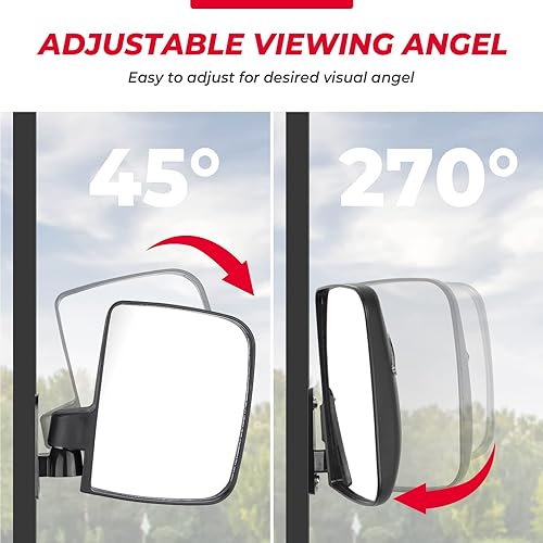 Miniatura 2 de KEMIMOTO Golf Cart Side Mirrors with LED Turn Signal Lights, Universal Rear View Mirrors Compatible with Club Car, EZGO, ICON, Drive, and Kandi Golf