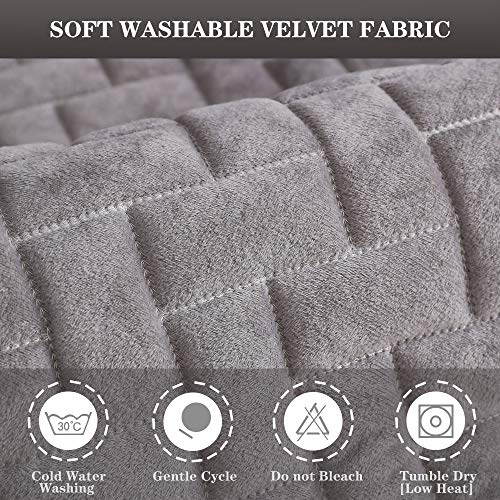 Tewene Couch Cover, Sofa Cover Couch Covers Sectional Couch Covers Anti-Slip Sofa Slipcover For Dogs Cats Pet Love Seat Armrest Backrest Cover Light Grey 28''X28'' (Only 2 Pieces/Not All Set) #TOP2