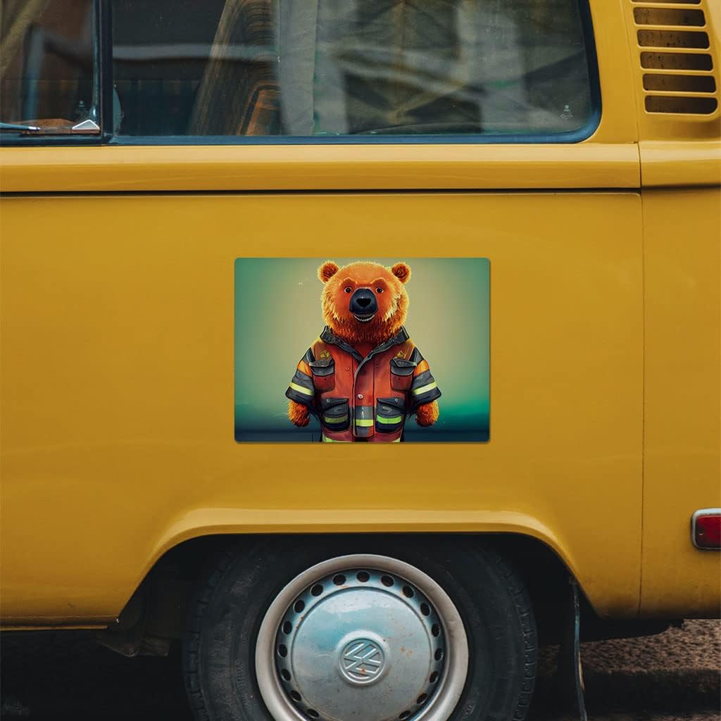 Bear Car Magnet 2 PCS - Cartoon Car Magnet - Printed Sticker