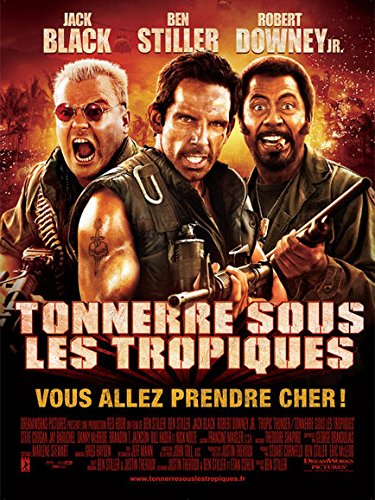 Affiche Cinéma Tonnerre sous les Tropiques Ben Stiller : Sublimez Votre Salon Home Cinéma 116x158