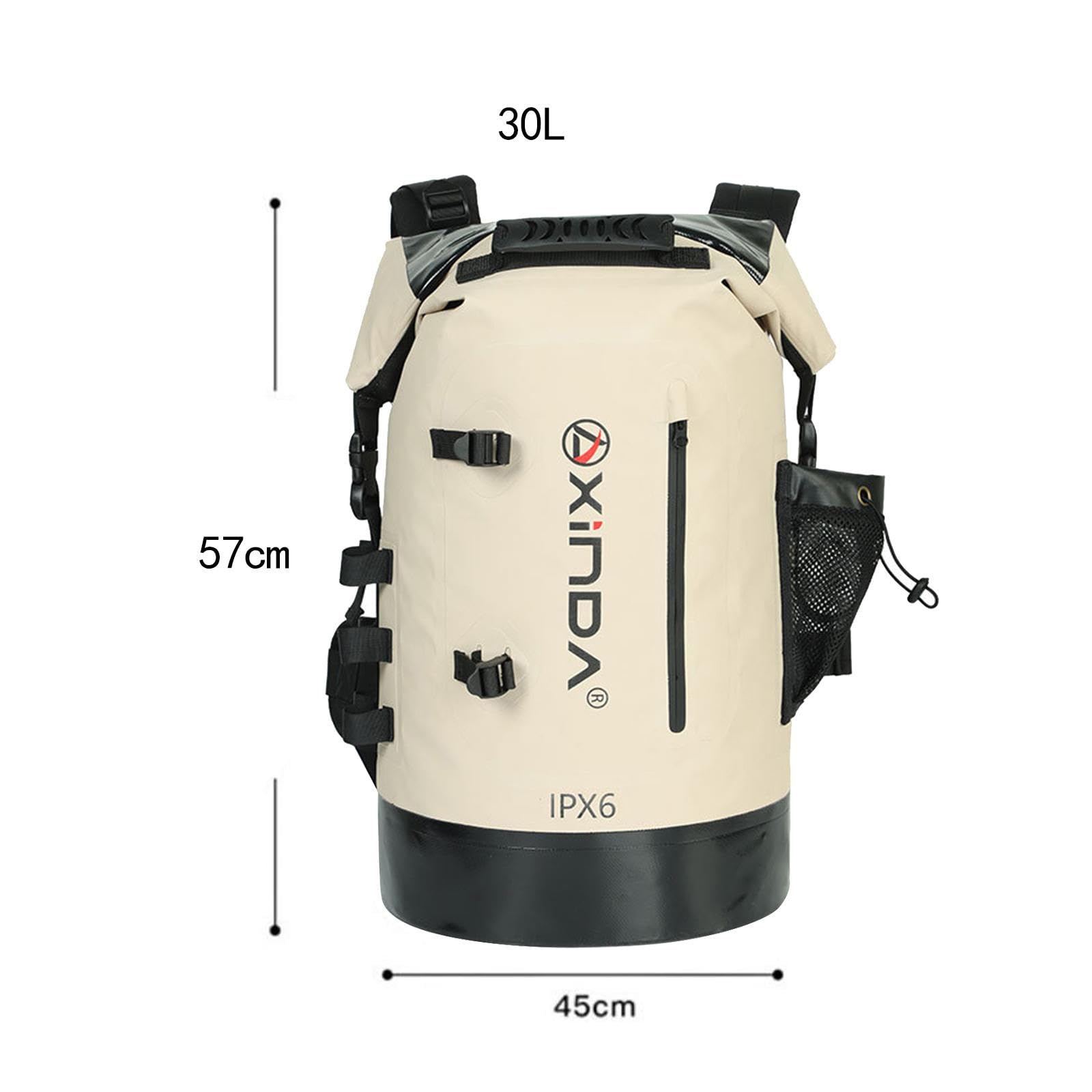 Bolsa Estanca Impermeable Mochila de PVC para Playa con Correa Ajustable Costura Sin Fugas Y Función de Protección de Objetos para Viajes