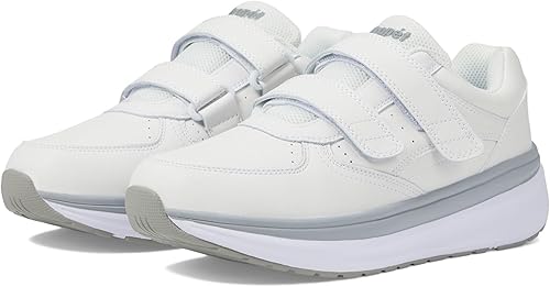 Propét Women's Ultima Strap Closure Leather Orthotic Athletic Shoes White 6 X-Wi