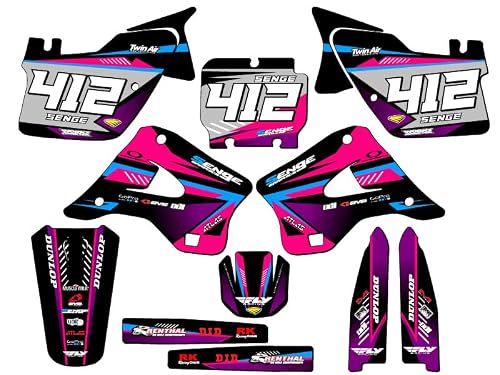 1994-1995 KX 250 SURGE Pink Complete Kit With Rider I.D. Compatible with Kawasaki | Senge Graphics Inc