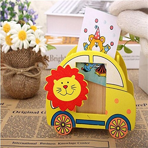 Image of Return Gift for Kids Birthday Party - Wooden Pencil Stand - Pack of 12 pcs (Assorted Design and Color)