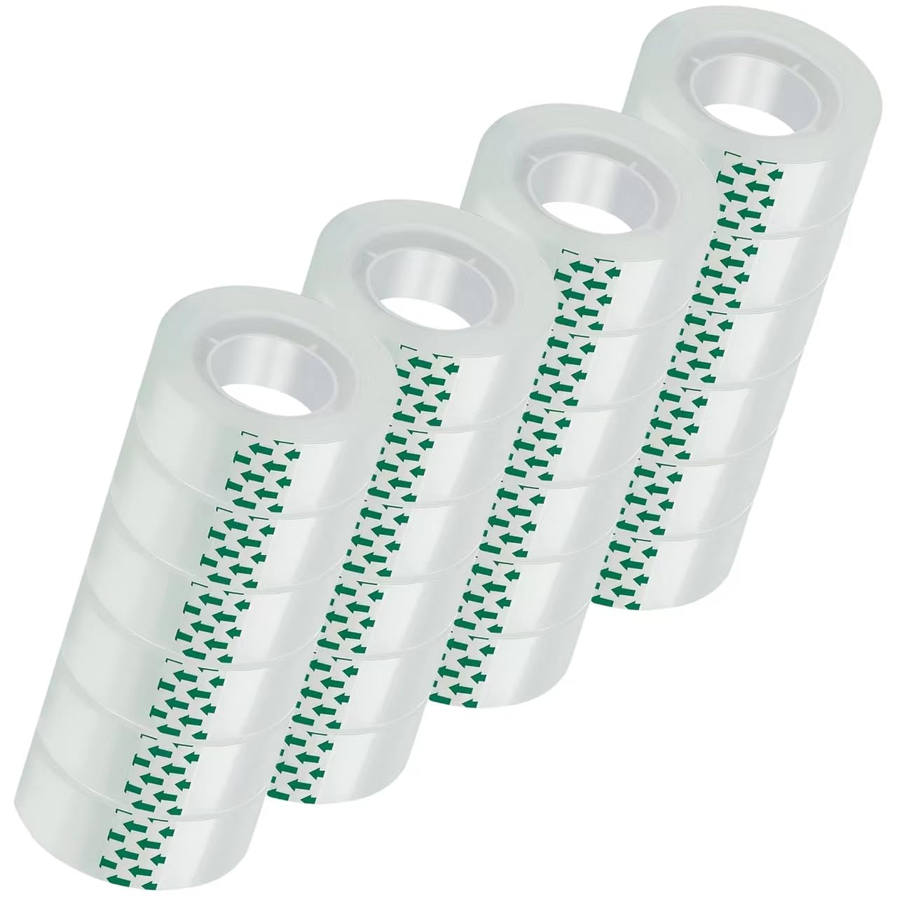 JACMD 24 Rolls Clear Tape, Transparent Tape Refills, Gift Wrap Tape 3/4 * 1000 inch for Gift Wrapping for Office, Home, School