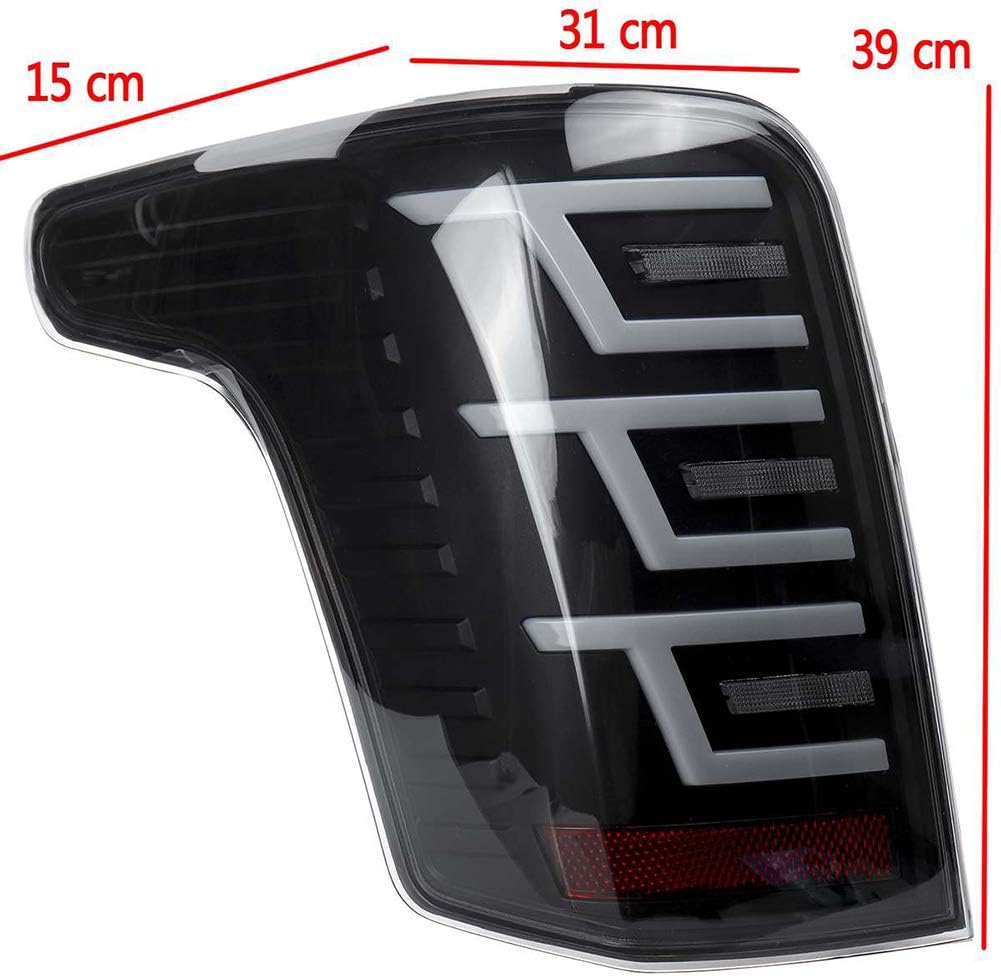 WPFC Car Rear LED Tail Light Stop Brake Lamp Turn Signal Lighting Taillight for Mitsubishi Triton L200 2015 2016 2017 2018, 1 Pair