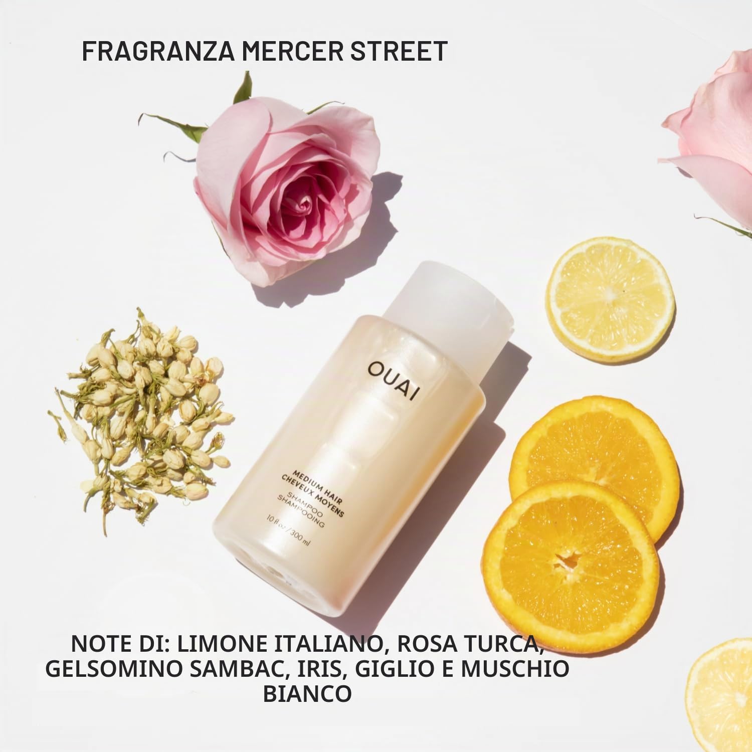 OUAI Ricarica shampoo medio - Shampoo idratante con olio di cocco, Babassu, estratto di kumquat e cheratina - rafforza, nutre e dona lucentezza - senza parabeni, ftalati e solfati