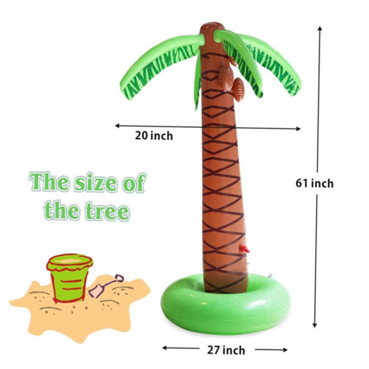 Jouet D'arrosage Gonflable en PVC Cocotier Cartoon 1pc