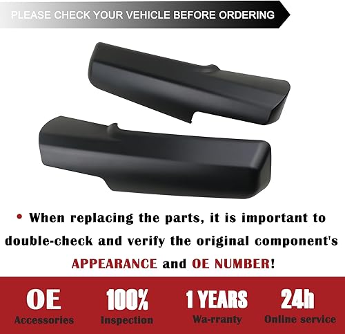 Miniatura 7 de TQPONLY Tapa para brazo delantero para espejo de remolque (1 par) compatible con DODGE RAM 1500 2500 3500 Classic Reemplaza 68263393AA 68263392AA