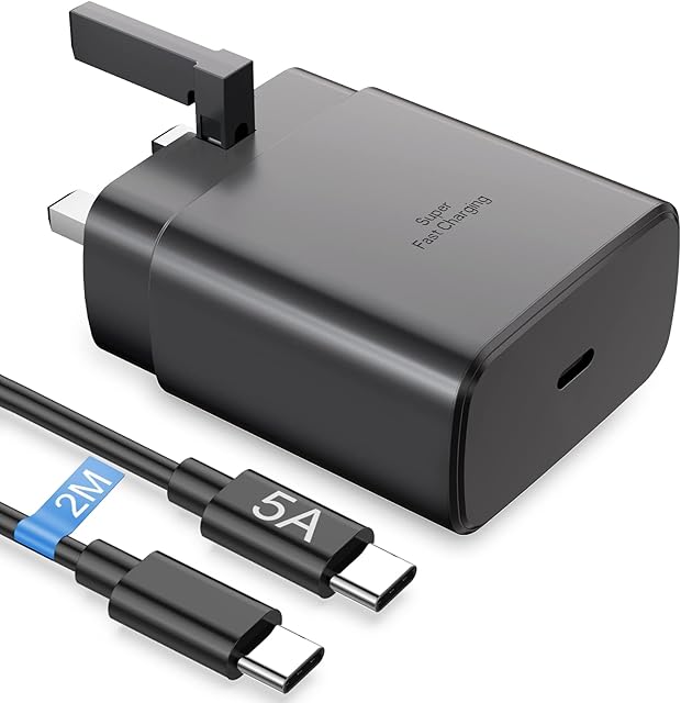 45W USB C Charger for Samsung Fast Charger Plug and Cable 2M, Super Fast Charger for Samsung Galaxy S23 Ultra/S23+/S22/S21+/S20/A13/A53 5G/A54, USB C Fast Charger Type C Plug for Samsung Phone Charger