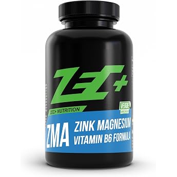 ZEC+ ZMA 90 capsules High-Quality Complex With Valuable Zinc Magnesium and Vitamin B6 Nutritional Supplement for Normal Metabolism and for Maintaining Normal Bones Hair and Skin Made in Germany