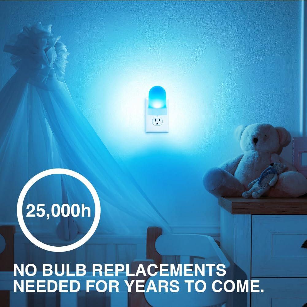 LEDVANCE Sylvania RGBW LED Night Light with Plug, Dusk to Dawn Sensor, 8 Colors, Dimmable, Indoor, 80 CRI, UL Listed, White Finish - 1 Pack (60901)