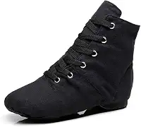 Soho Canvas Cadarço Sapatos de Dança Flat Practice Preto Vermelho Jazz Dança Botas para Homens e Mulheres
