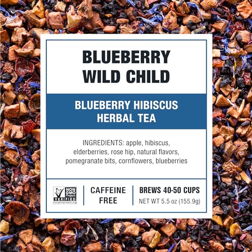 image for Tiesta Tea Blueberry Wild Child, Loose Leaf, Blueberry Hibiscus Herbal
