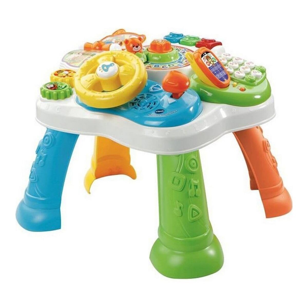 VTech – Mi Mesa de Actividades bilingüe, Mesa multijuego para bebé interactiva y escalable, Juguete de Actividad y Desarrollo, Despertar Musical, Regalo para bebé Desde 9 Meses – Contenido en francés