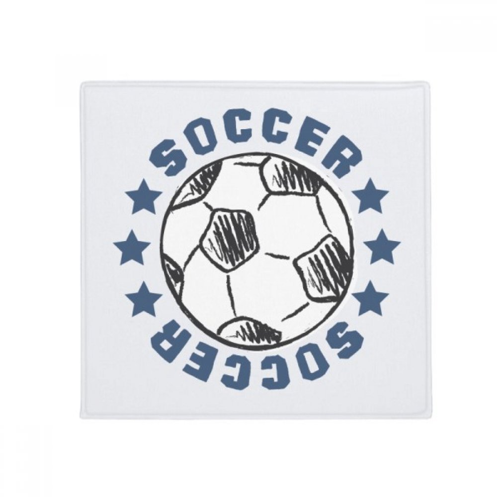 Tapis de football carré 60x60 cm multicolore en polyester filé pour entrée