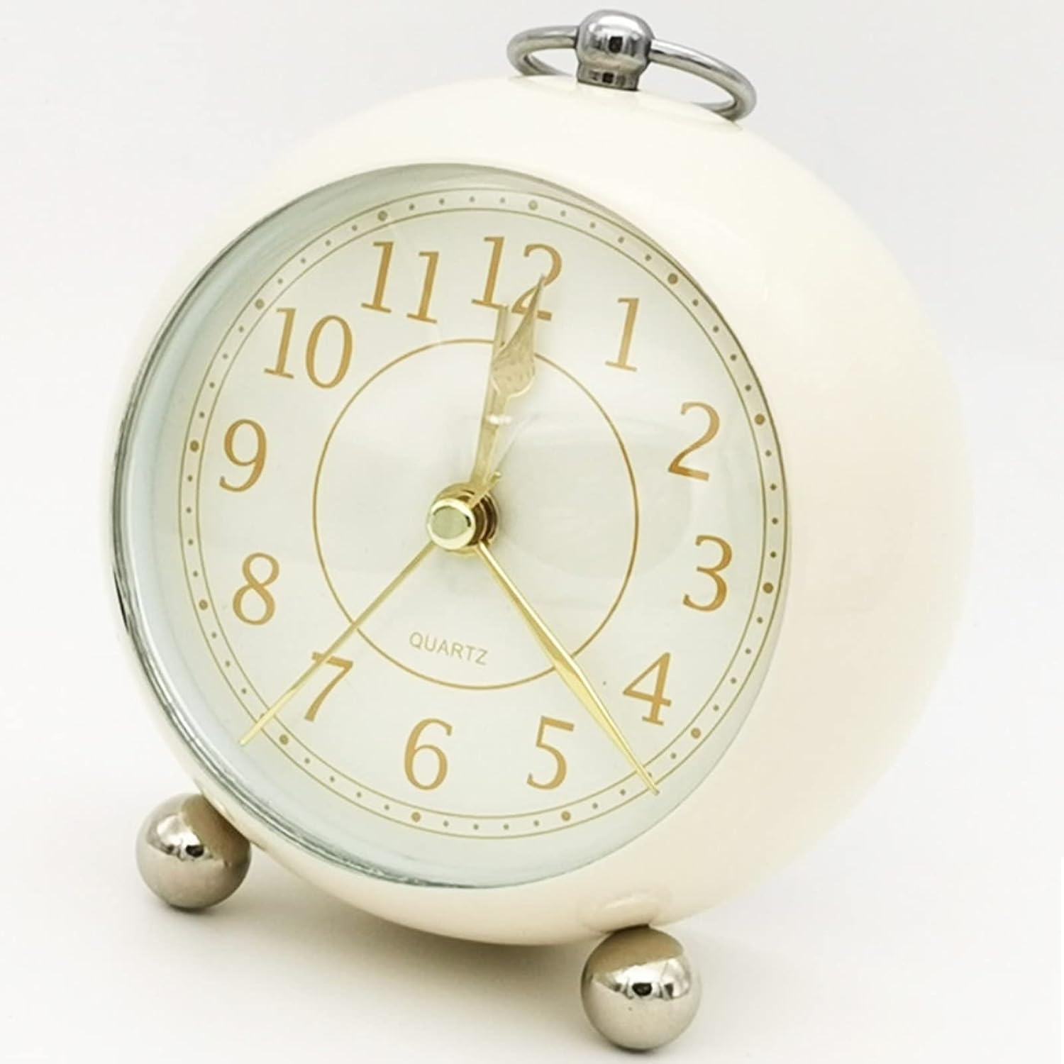 Rvister Silent Bedside Clock Table Clock Non Ticking Desk Clock Alarm