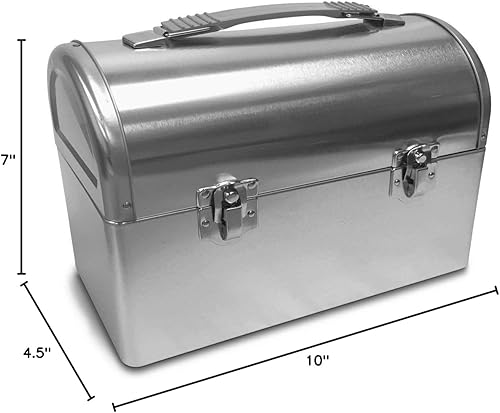 Miniatura 3 de Caja para el almuerzo con cúpula de metal liso Color plata