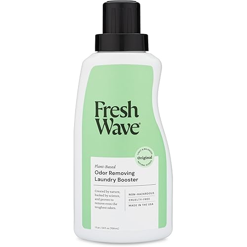 Fresh Wave Odor Removing Laundry Booster, 24 fl. Oz. | Laundry Scent Booster | Safer Odor Relief | Natural Plant-Based Odor Eliminator | Pet Bedding, Activewear, Blankets, Clothes & Fabrics
