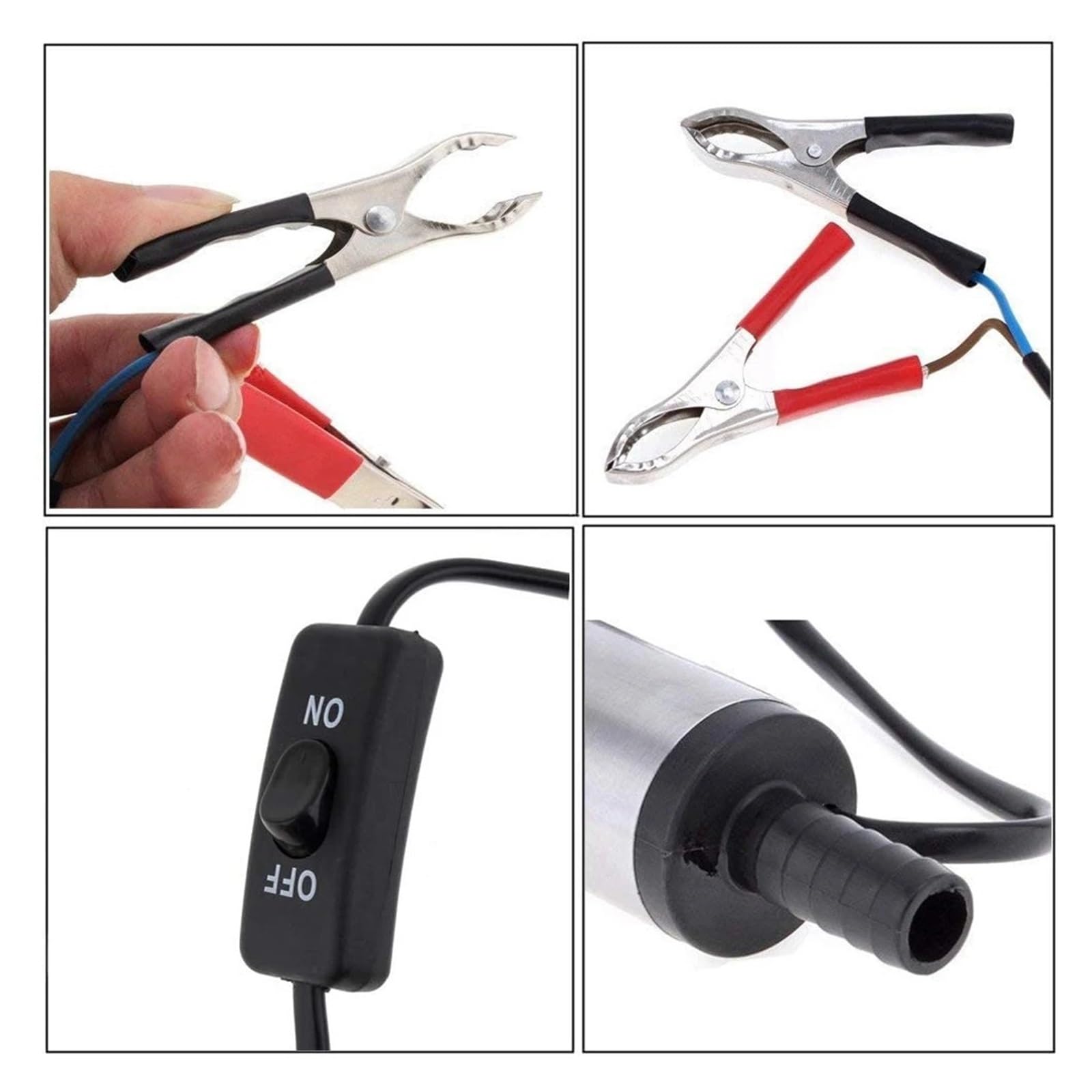 Para coche para moto Bomba Moto Gasolina | Bomba eléctrica de transferencia de combustible, bomba sumergible de repostaje de transferencia de aceite y agua.