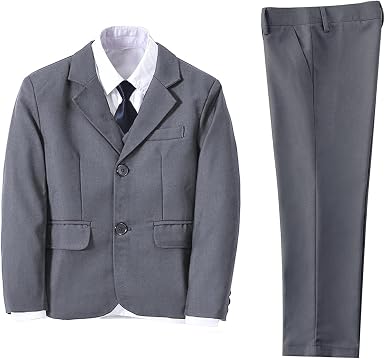 Amazon.com: NaineLa Conjunto de traje formal de 5 piezas para niños, traje  completo de esmoquin para niños : Ropa, Zapatos y Joyería