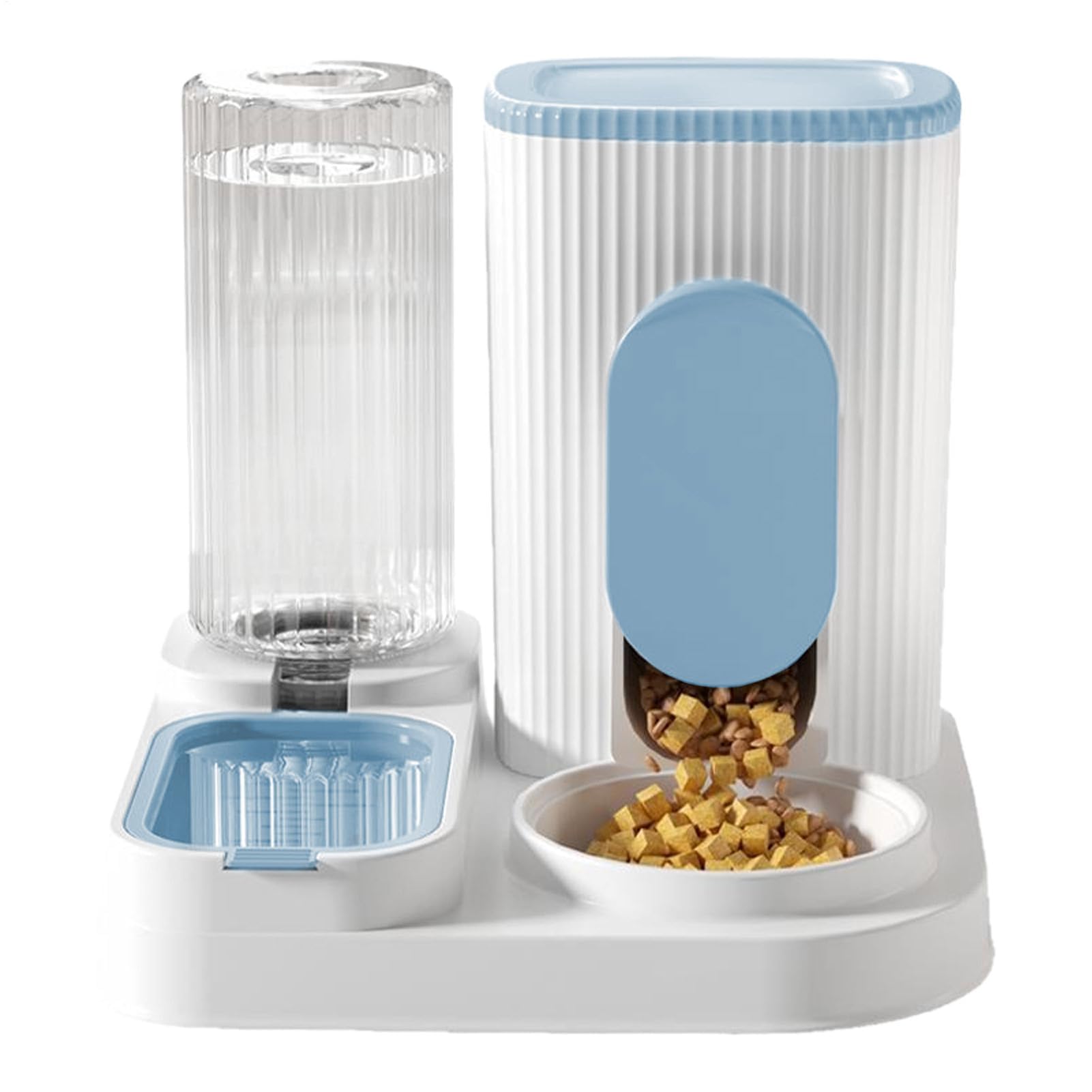 Distributore di cibo e acqua for gatti | Grande capacità 2 in 1 con