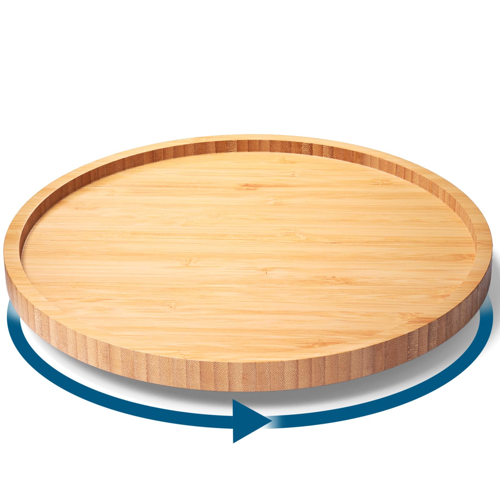 Lazy Susan Organizer for Kitchen,Bamboo Turntable for Cabinet,Pantry,Vanity,Middle?Natural?