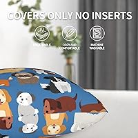 Vista 9 de Perinsto - Juego de 2 fundas de almohada decorativas con lindos perros cachorros, fundas de cojín suaves para sofá, sofá cama, decoración del hogar