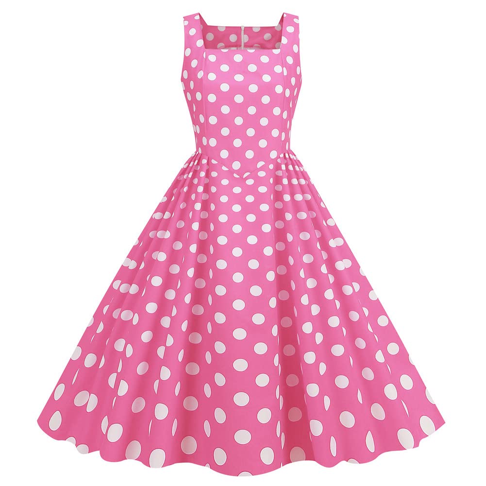 Audrey Hepburn - Vestido Vintage de 1950 con Botones Florales para Mujer