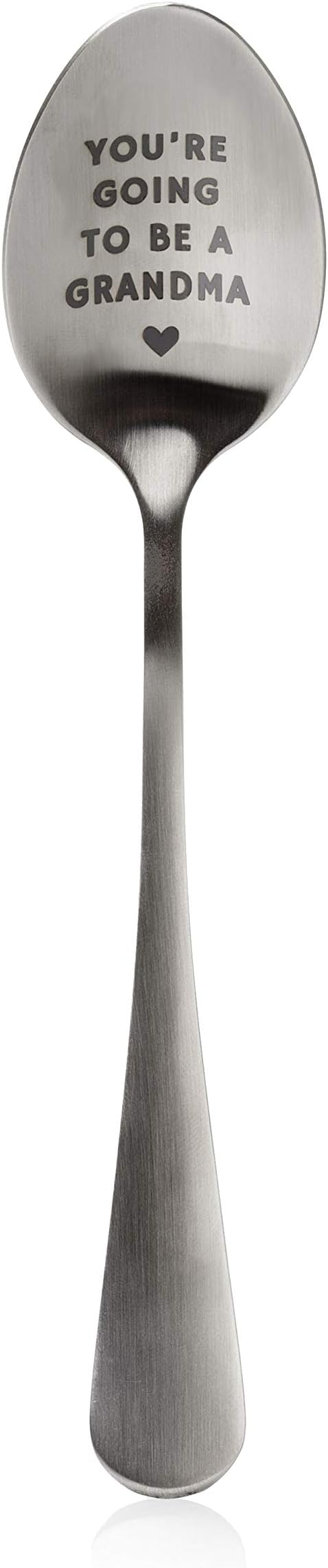 Pearhead You're Going to Be A Grandma Pregnancy Reveal Spoon, Promoted to Grandma Gift, Grandma Announcement, Silver