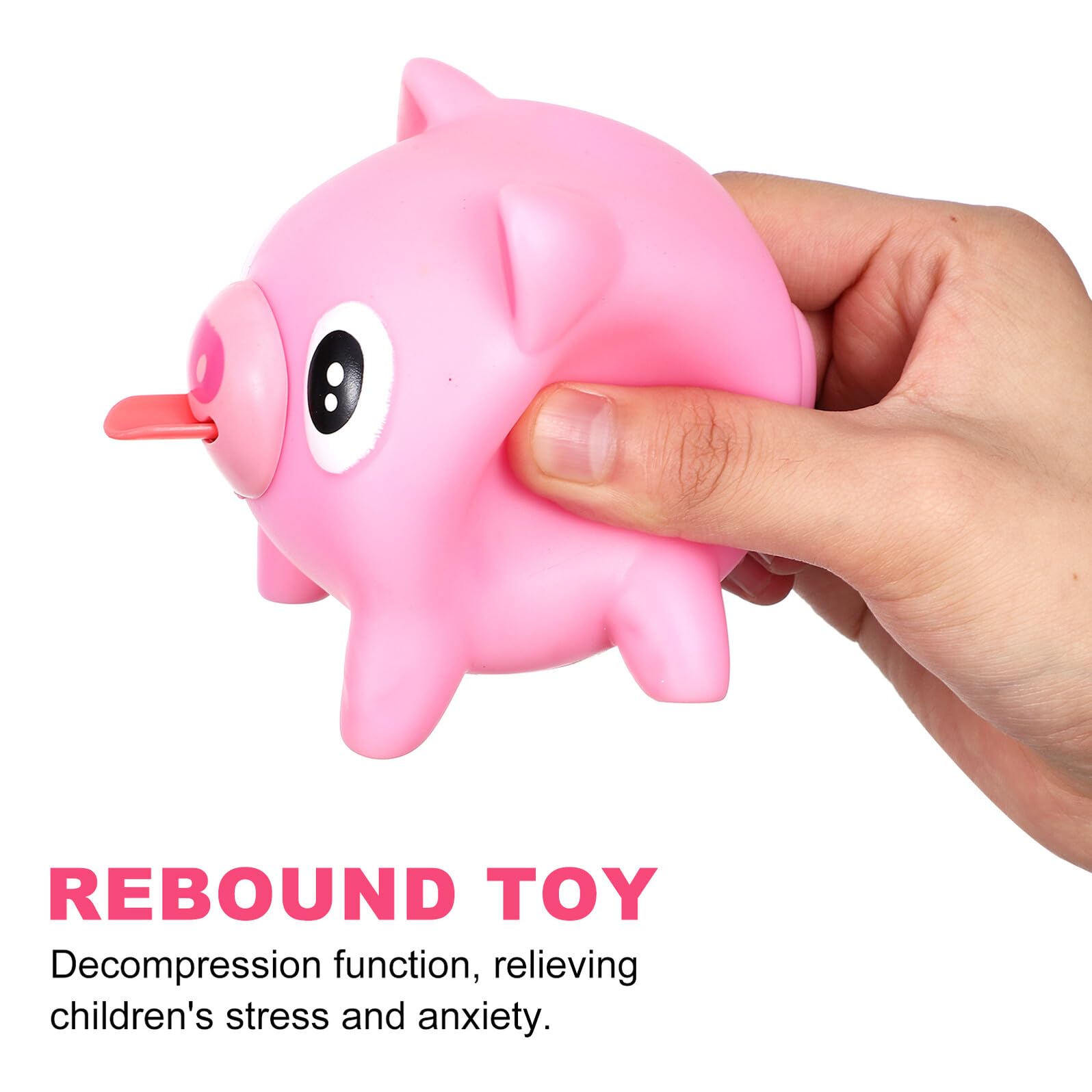 Jouet Anti Stress à Presser 5 Pièces en PVC Cochon Ours