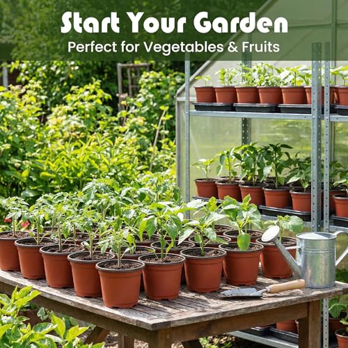 Macetas de jardinería de plástico transpirables para semillas y brotes 8