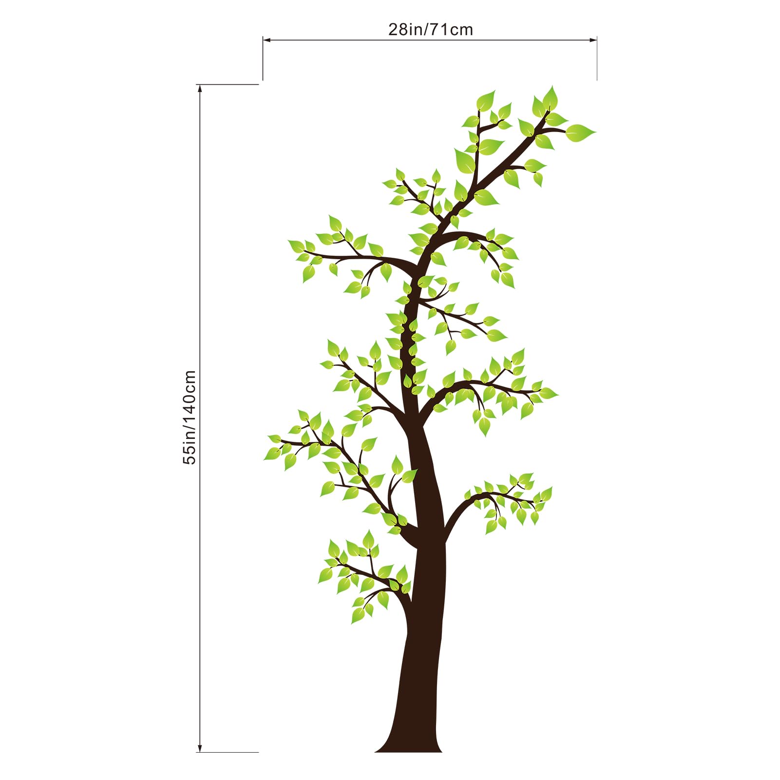 Tree Wall Stickers for Living Room: Peel and Stick Green Family Tree Wall Stickers - Sofa TV Background Home Art Wall Decor - Image 4