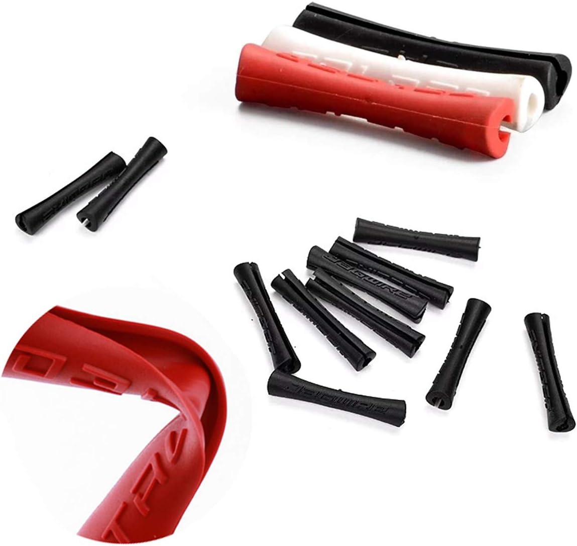 Farbetter Bicycle Frame Protection Bike Protector Rubber Sleeve for Shifter Brake Cable 3 Colors, 4pcs/ Color, 12pcs/ Bag
