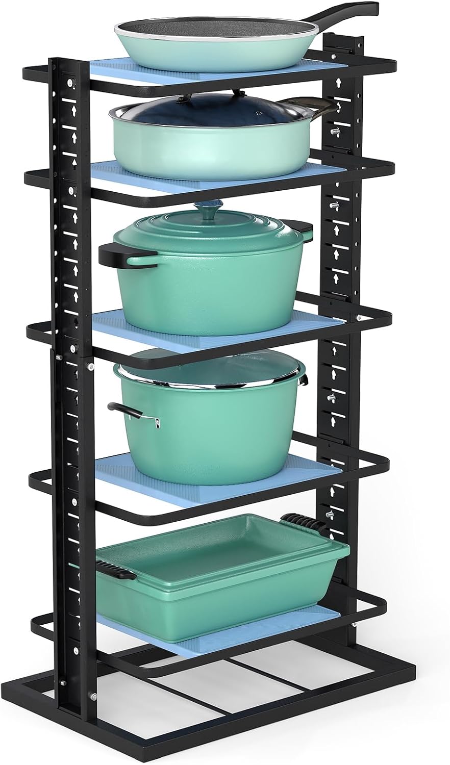 ORDORA 6-Tier Adjustable Under Cabinet Pots and Pans Organizer