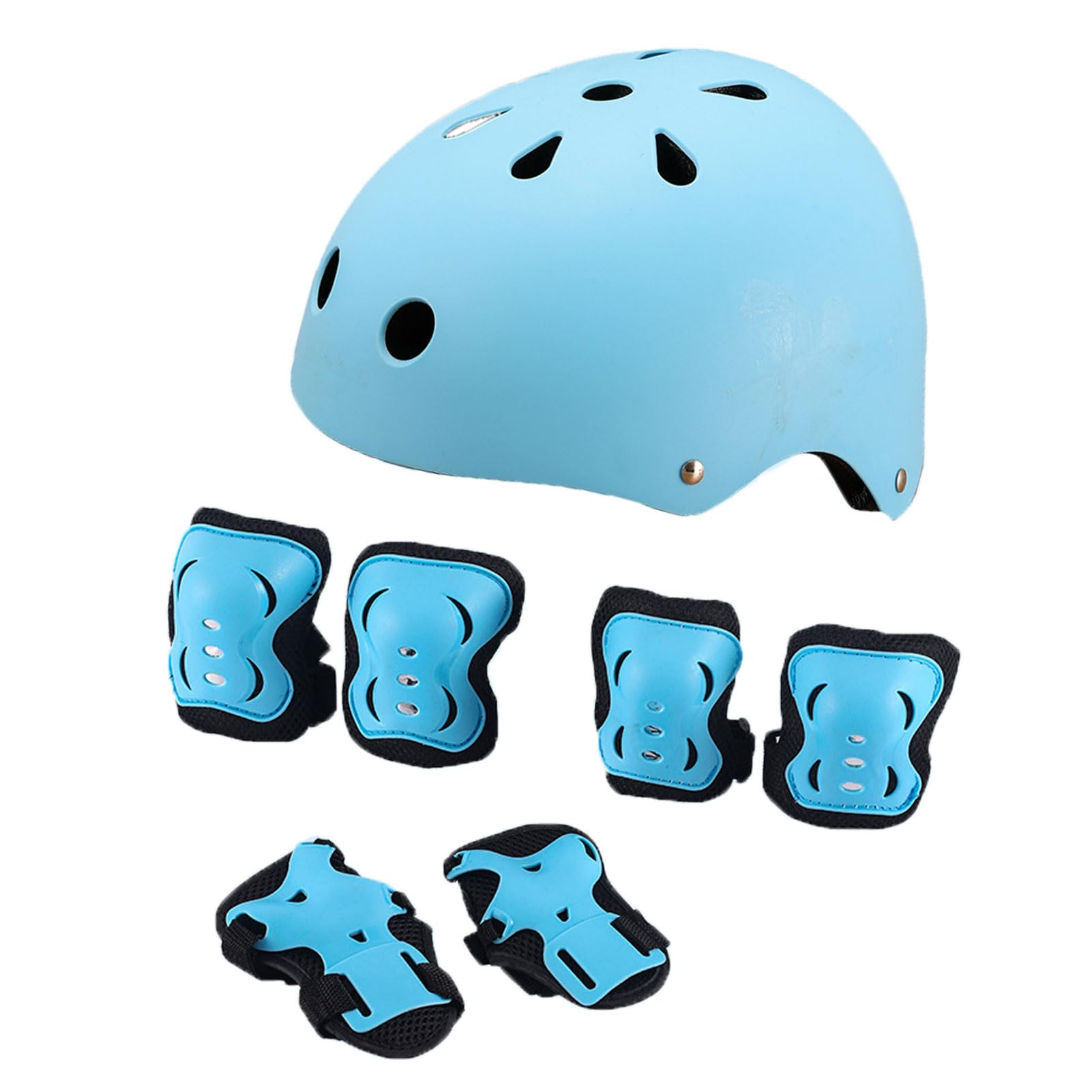 Kids Bike Helmet Pad Set，Adjustable Helmet withKnee Elbow Pads Wrist Guards Protective Gear Set for Girls Boys 2-8 Years Bicycle Scooter Roller Skate Inline Skating Rollerblading